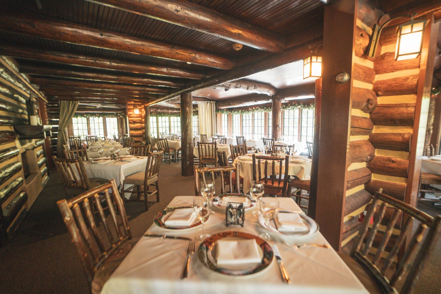 wasatch room, foyer, and west deck for private events at log haven