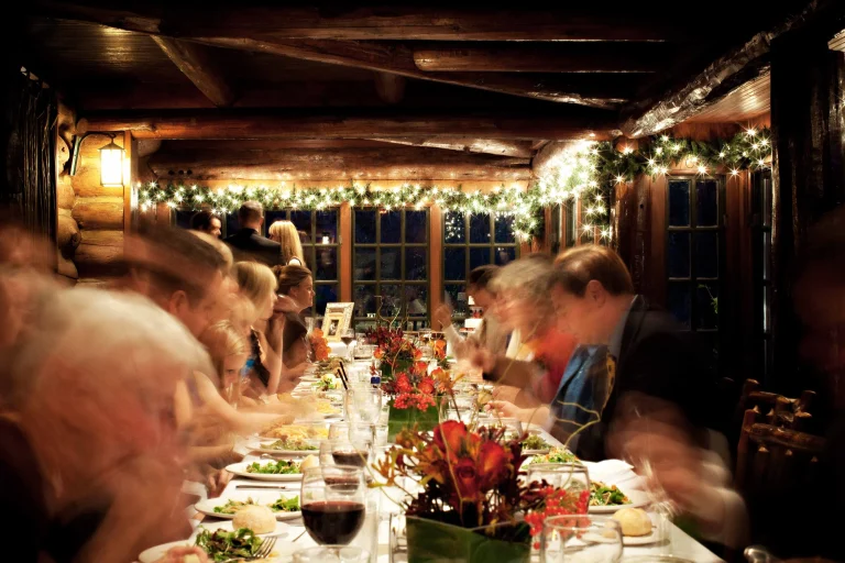 holiday dining long communal table in the west wing